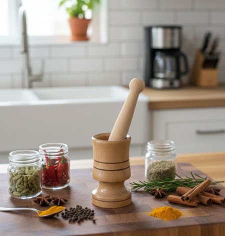 مدقة خشبية حجم صغير